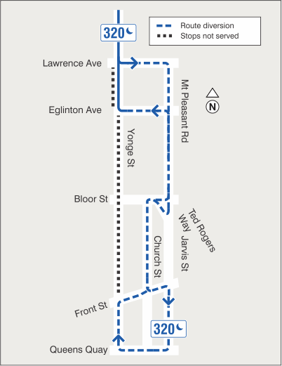 Map of route diversion