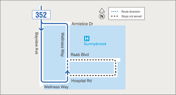 Map of route diversion
