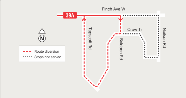 Map of route diversion