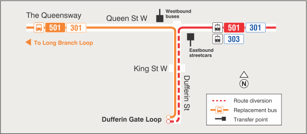 Map of route diversion
