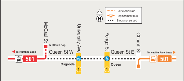 Map of route diversion