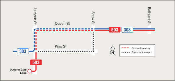Map of route diversion
