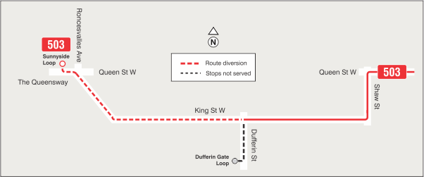 Map of route diversion