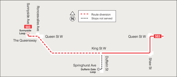 Map of route diversion