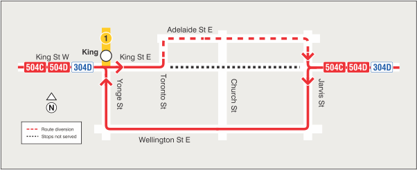 Map of route diversion