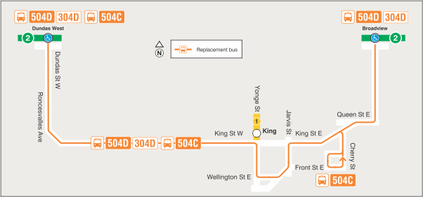 Map of route diversion
