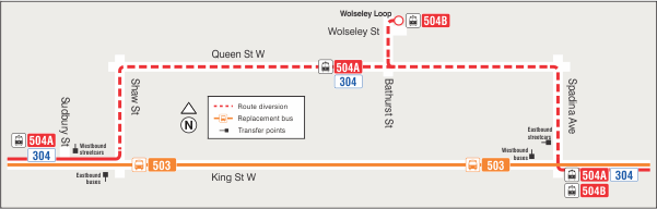 Map of route diversion