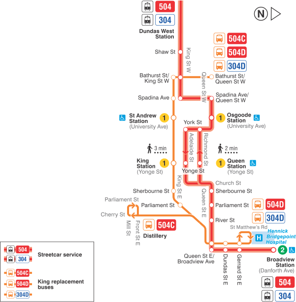 Map of route diversion