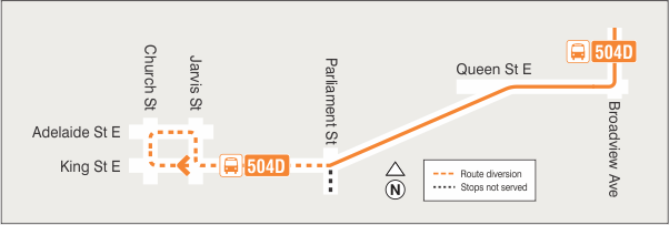 Map of route diversion