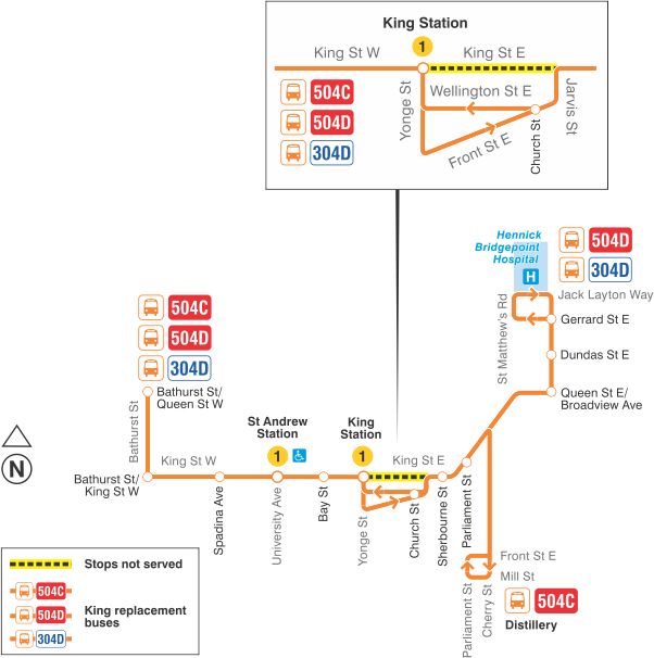 Map of route diversion