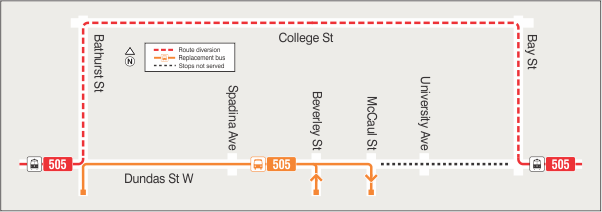 Map of route diversion