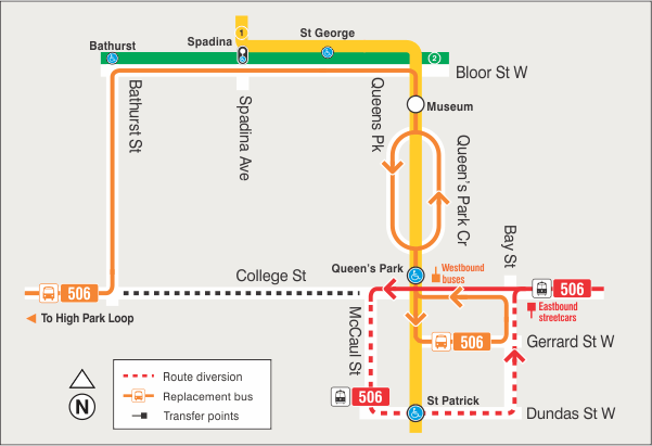 Map of route diversion