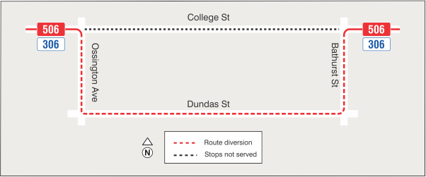 Map of route diversion