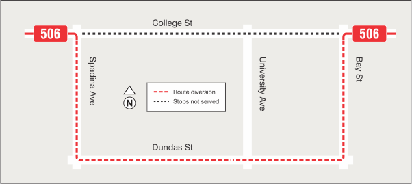 Map of route diversion