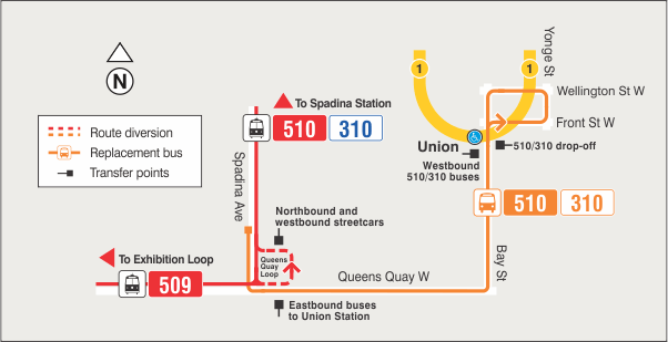 Map of route diversion