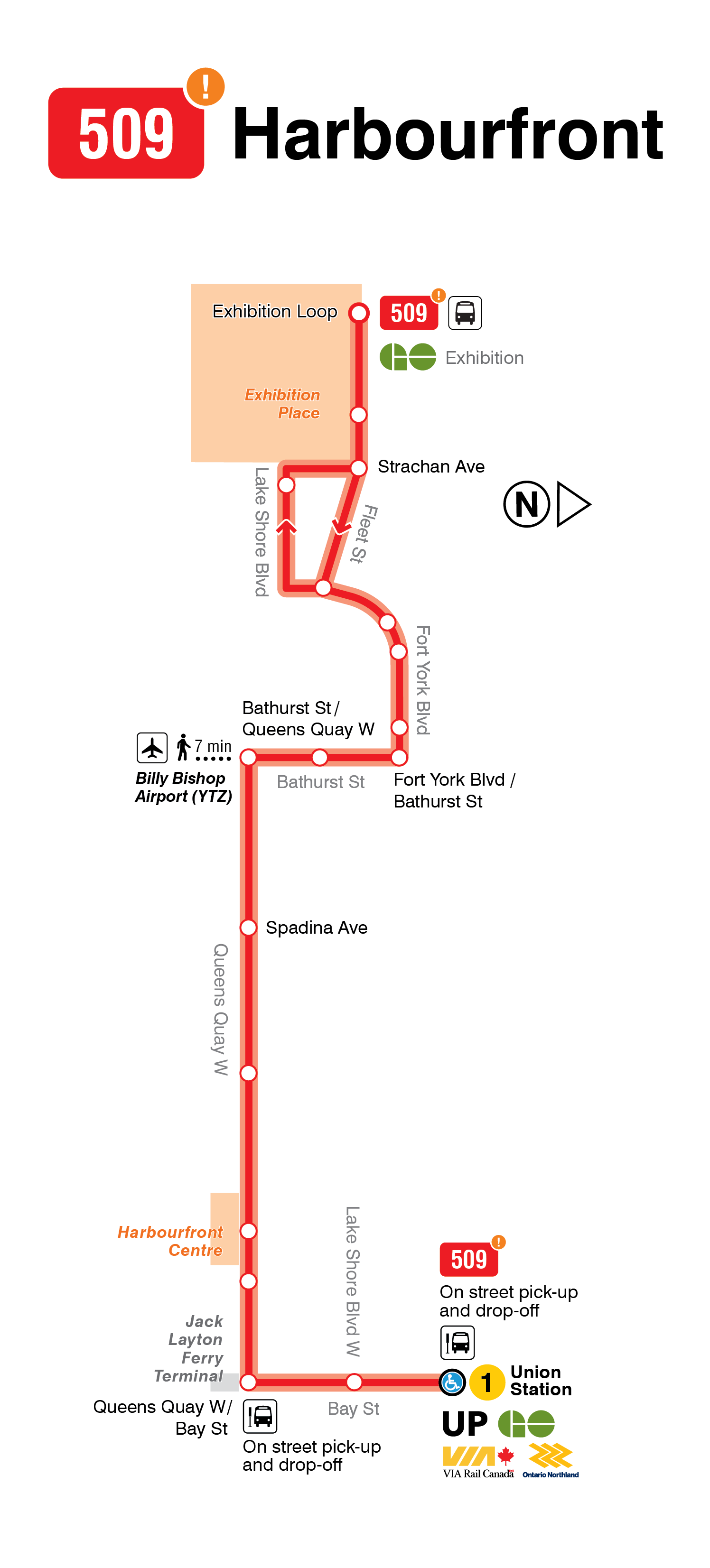 509 Replacement Bus Map