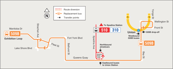 Map of route diversion