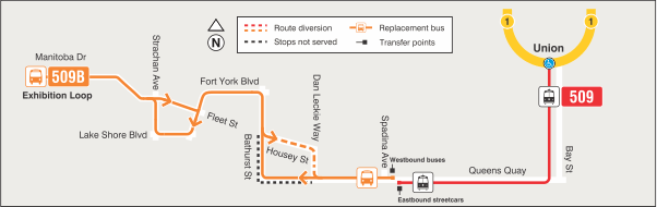 Map of route diversion