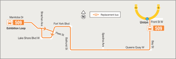 Map of route diversion