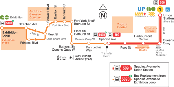 Map of route diversion