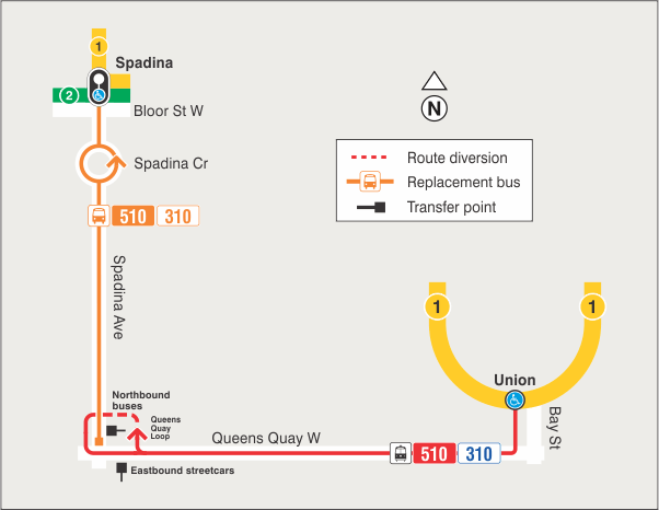 Map of route diversion