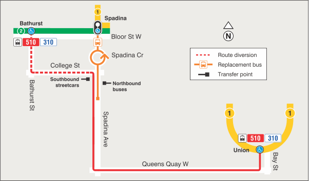 Map of route diversion