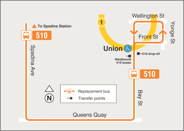Map of route diversion
