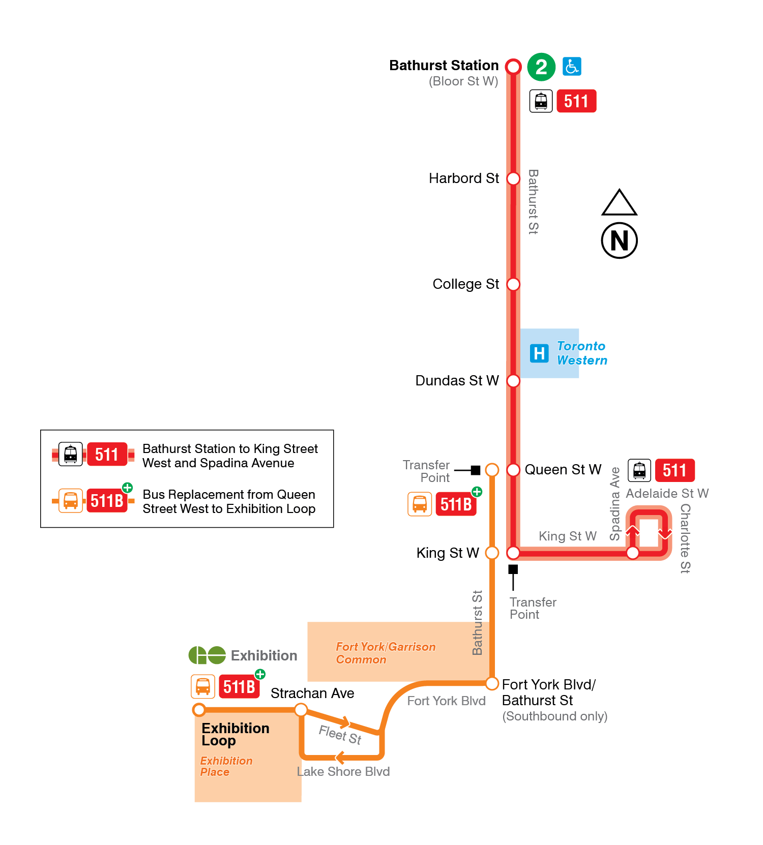 Map of route diversion