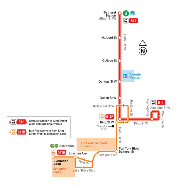 Map of route diversion