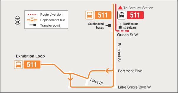 Map of route diversion