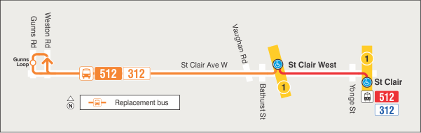 Map of route diversion