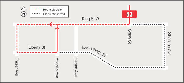 Map of route diversion