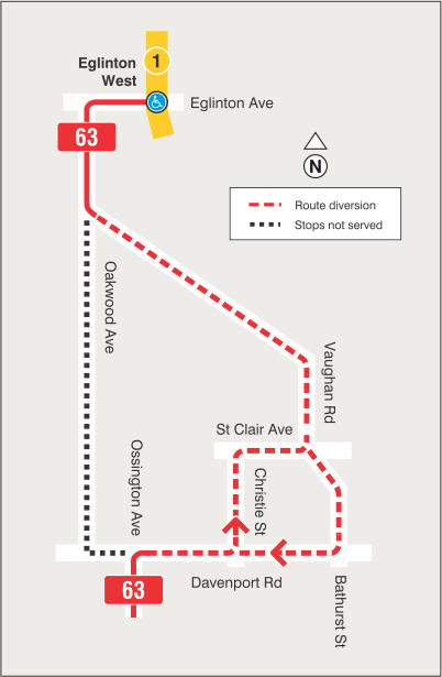 Map of route diversion