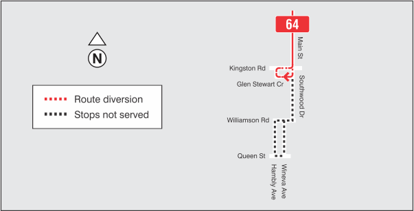 Map of route diversion