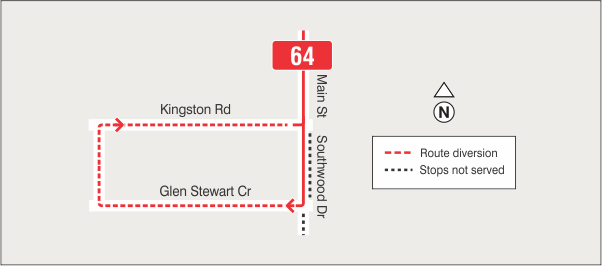 Map of route diversion