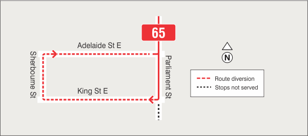 Map of route diversion