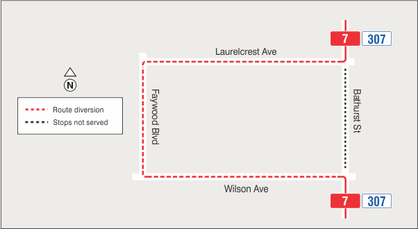 Map of route diversion