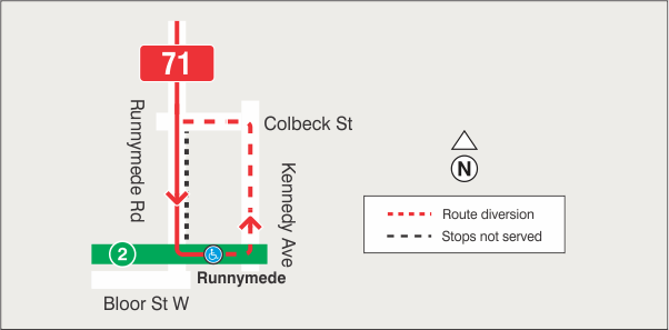 Map of route diversion