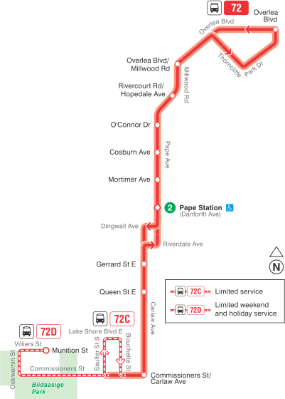 Map of route diversion