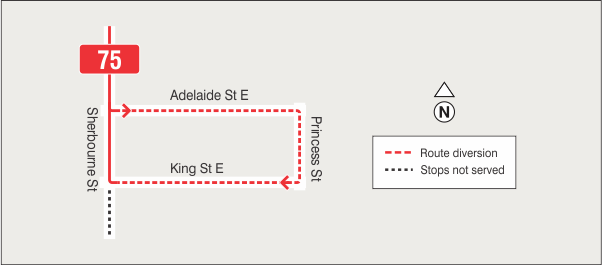 Map of route diversion