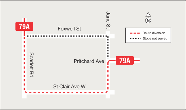 Map of route diversion