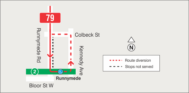 Map of route diversion