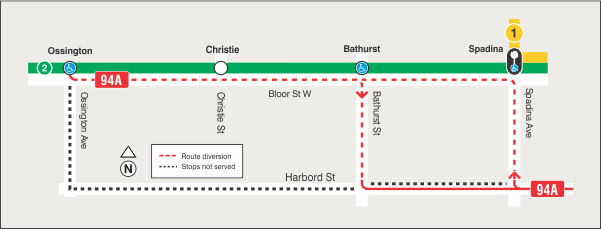 Map of route diversion