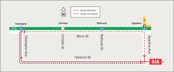 Map of route diversion