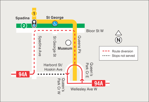 Map of route diversion