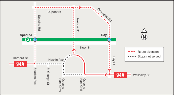 Map of route diversion