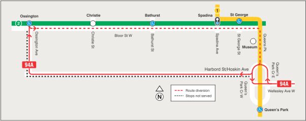 Map of route diversion