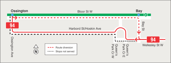 Map of route diversion