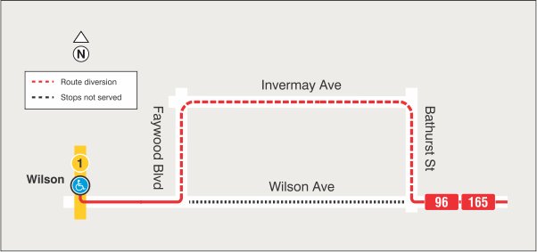 Map of route diversion