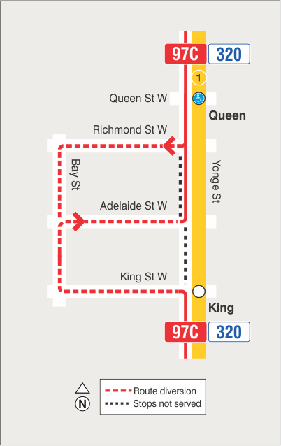 Map of route diversion